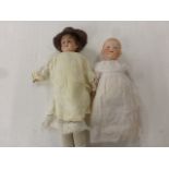 Heubach Koppelsdorf bisque head doll "My Dream Baby" impressed 350 4/0 to reverse, bisque socket