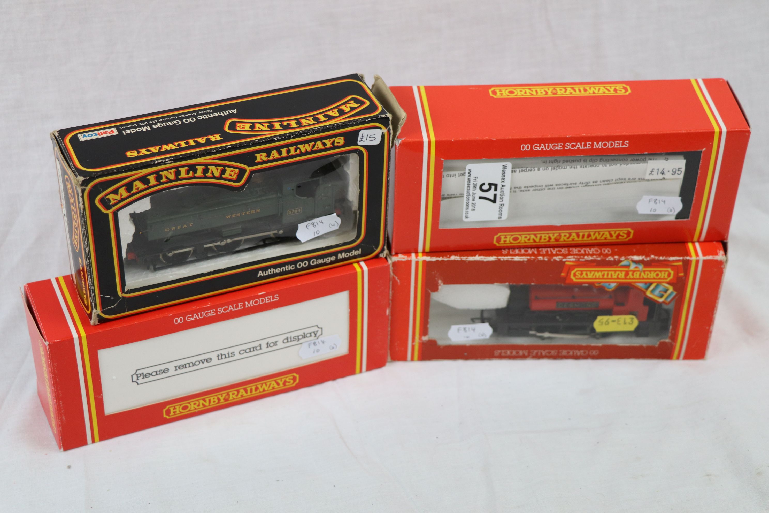 Four boxed OO gauge engines to include Hornby x 3 (R779 0-4-0 Saddle Tank Loco Desmond, R531 0-4- - Image 2 of 5