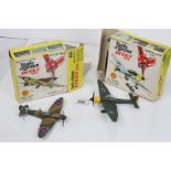 Two boxed Dinky Battle of Britain diecast planes to include 719 Spitfire Mk II & 721 Junkers Ju