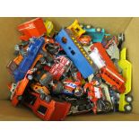 Collection of play worn diecast model vehicles to include Matchbox Superkings, Corgi, etc