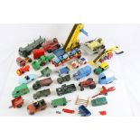 Collection of vintage play worn diecast vehicles to include Dinky, Corgi & Matchbox featuring mainly