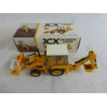 Boxed NZG Modelle JCB 3CX Excavator Loader in vg condition, gd box