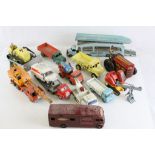 13 Vintage commercial and farming diecast vehicles mainly Dinky and Corgi featuring Dinky