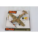 Boxed Dinky 726 Messerschmitt B.f 109E with decal sheet, in excellent condition, box gd overall