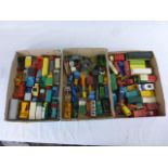 Three Trays of Lesney, Matchbox & Other Loose Playworn Diecast Vehicles including Commer Bottle