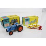 Boxed Corgi 55 Fordson Power Major Tractor in blue with range hubs (gd overall with gd box) and a