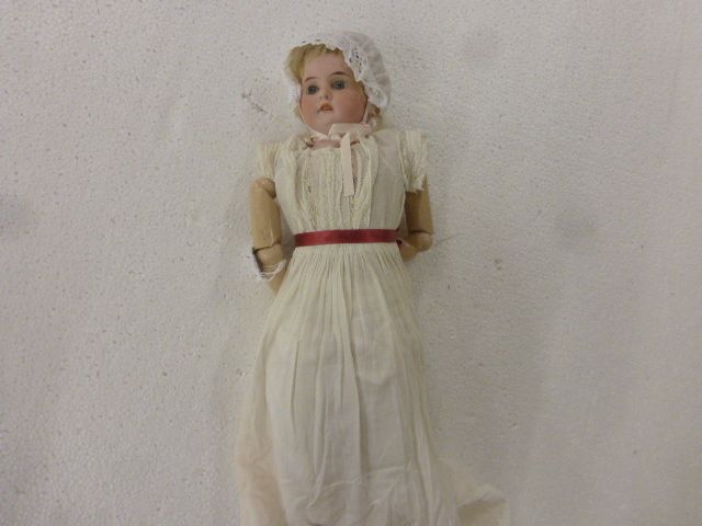 Armand Marseille bisque head doll "Ann-Marie" circa 1894, impressed 3200 A M O DEP to reverse,