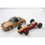 Two original Schuco models to include clockwork 1081 Porsche Targa 911S with key and 1071 Lotus