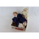 Early 20th century Armand Marseille Bisque Head Doll with sleeping blue eyes and open mouth with