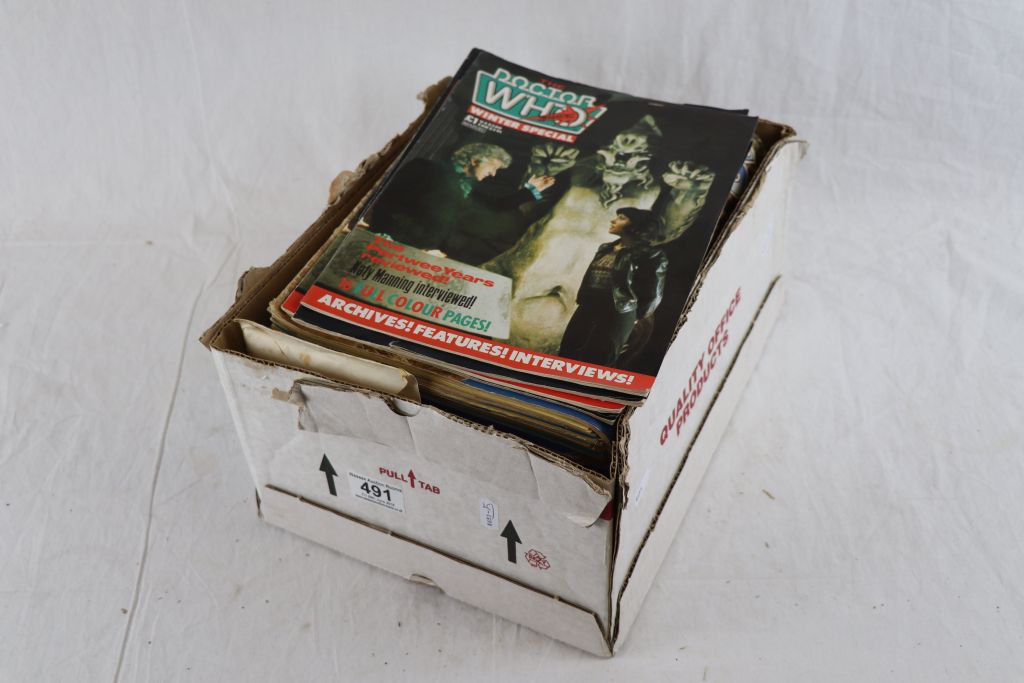 Box of approximately 92 Marvel Doctor Who Monthly magazines from the 1980's