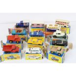 13 Boxed Matchbox 75 Series diecast models from various releases to include 49 Unimog, 14 ISO Grifo,