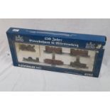 Boxed HO scale Fleischmann ltd edn 4892 150 Years of Railways in Wurttemberg set, outer box dusty