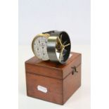 Vintage mahogany cased air flow machine with multiple dial