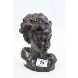 Bronzed finish cold cast Resin Bust, numbered 155/750 and signed by the Artist
