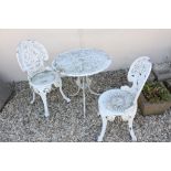 Cast Metal Garden Garden Chair and Table Set
