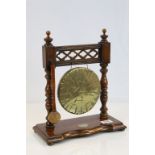 Oak and Brass table Gong with striker