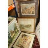 Collection of Five Watercolours and an Oil Painting