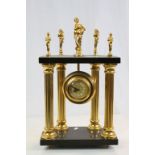 Decorative Mantle Clock, Itatian made featuring Columns and Statues