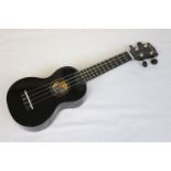 Mahalo Black Ukulele with Cover