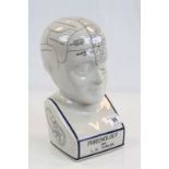 Contemporary ceramic Phrenology Head by L N Fowler