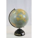 Vintage "The Paramount" Globe of the World with Chrome & Bakelite stand