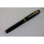 Onoto-Magna De La Rue & Co Ltd fountain pen numbered 1873 with 14ct gold nib, textured black case