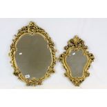 Two Gilt Rococo Style Mirrors