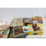 Box of mixed vintage Jigsaw Puzzles