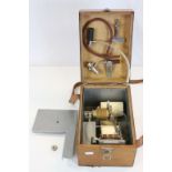Wooden cased key wind machine - possibly medical with ticker tape reading