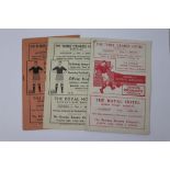 Three Barnsley home football programmes to include v Lincoln City 8th October 1955, Brentford 6th