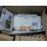 Stamps, a large collection of presentation packs, stamp picturecard postcards, loose stamps,