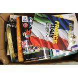 41 World Cup Finals and Euro Tournament football programmes in excellent condition. High retail