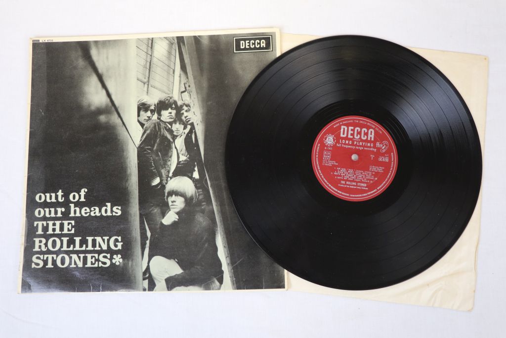Vinyl - Rolling Stones Out of Our Heads Mono Decca LK4733 red Decca unboxed label with non - Image 3 of 8