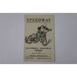 Speedway programme, California 5th August 1957, California Championship, the only official meeting