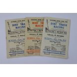Speedway programmes, California home meetings, dated 10th July 1949, 4th September 1949 & 9th