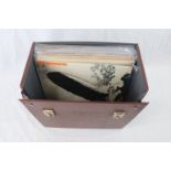 Vinyl - Group of 14 Rock & Metal LPs in a vintage record box to include Deep Purple x 3, Led