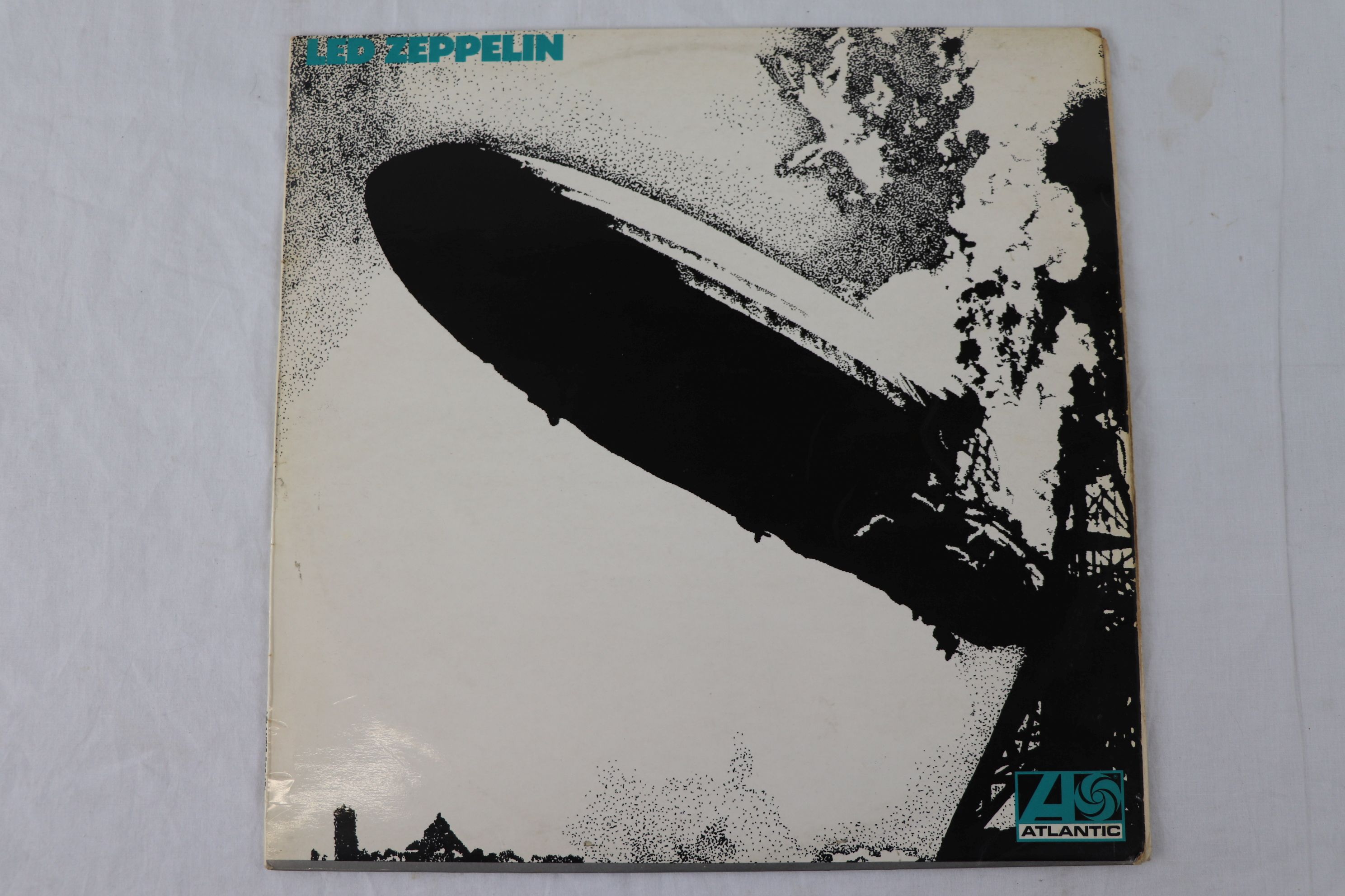 Vinyl - Led Zeppelin One (Atlantic 588171) stereo, with plum label, turquoise sleeve lettering