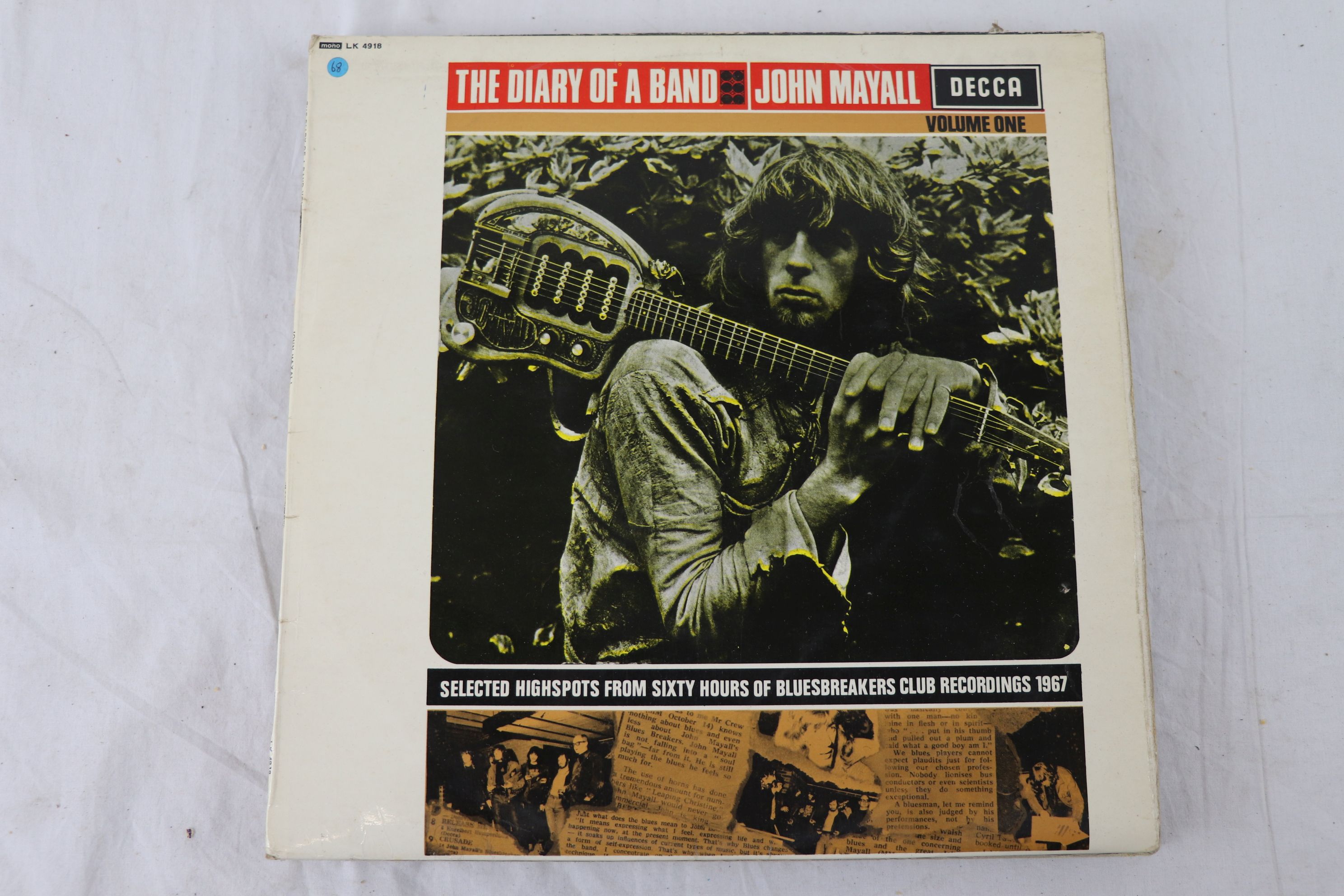 Vinyl - Collection of 6 John Mayall to include Diary of a Band vol I, Beyond the Turning Point, - Image 2 of 7