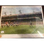 Football - Framed & glazed Manchester United print 'The goal that inspired The Double'