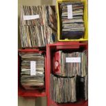 Vinyl - Collection of over 600 45s covering various decades & genres, condition varies and