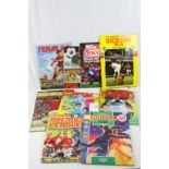 Football sticker albums - a selection of 9 albums, some partially completed, including FKS Soccer