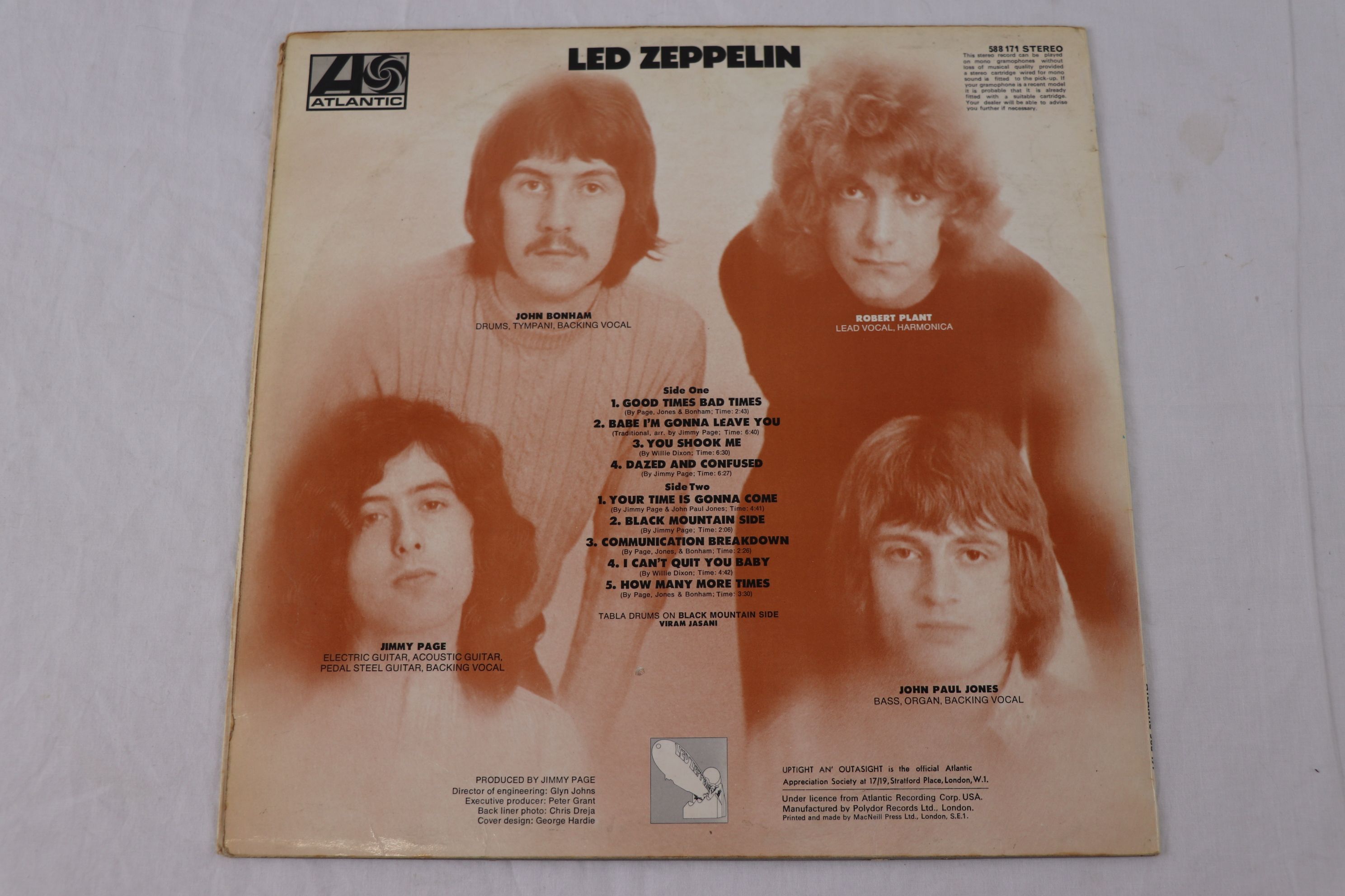 Vinyl - Led Zeppelin One (Atlantic 588171) stereo, with plum label, turquoise sleeve lettering - Image 12 of 12