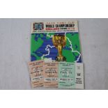 World Cup 1966 - Three Wembley match tickets to include Final between England & West Germany, Semi