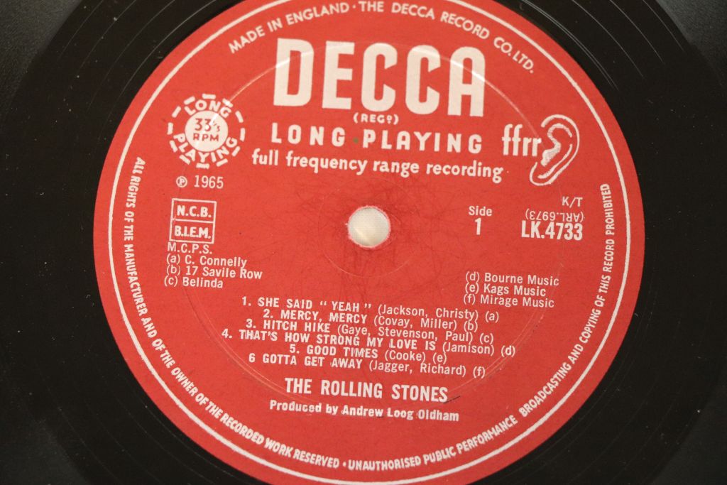 Vinyl - Rolling Stones Out of Our Heads Mono Decca LK4733 red Decca unboxed label with non - Image 5 of 8