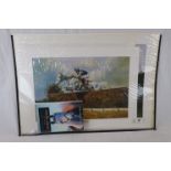 Horse Racing Autograph - Three Desert Orchid prints plus a h/b The True Story of Desert Orchid book