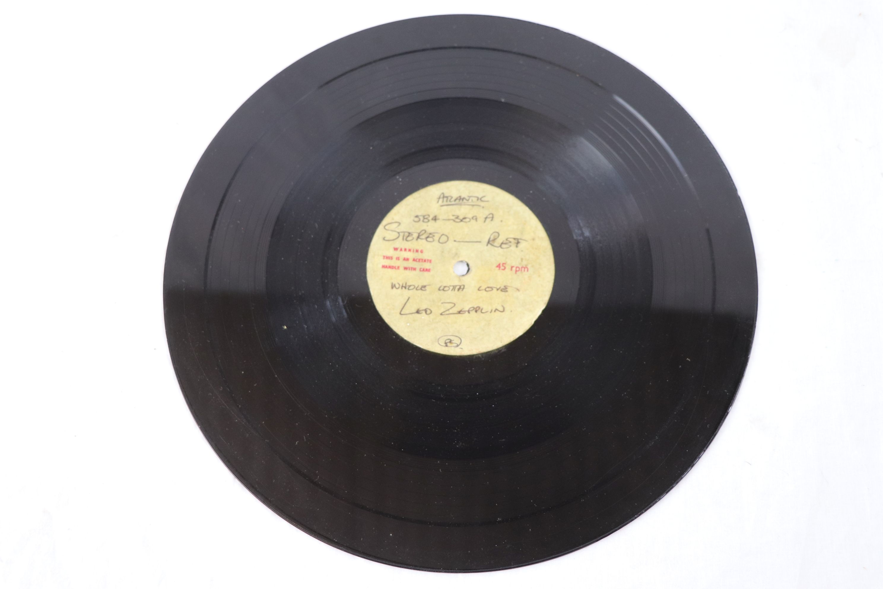 Vinyl - Led Zeppelin Acetate - Whole Lotta Love, thought to be the single version (Atlantic 584309). - Image 2 of 5