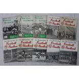 Ten The Luton News Football Handbooks running from 1952/53 to 1962/63 (missing 1957/58) condition gd