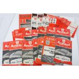 Collection of 35 Arsenal football programmes from 1951 to 1971