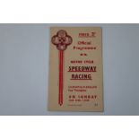 Speedway programme, Reading v Oxford 17th July 1938, at California, results completed in pencil (1)