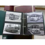 Collection of vintage Bus Photographs in ring binders and postcard albums, colour plus black and